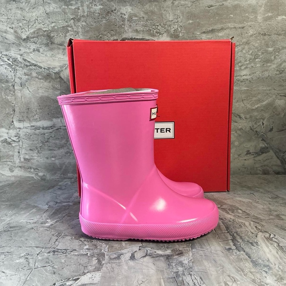 Hunter Kids' First Classic Wellington Boots, Bright Pink - Picture 5 of 7